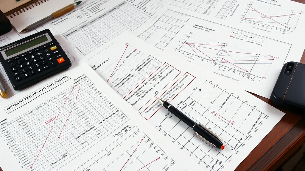 Photograph of vintage Soviet economic planning charts and graphs spread across a desk with pen and calculator, showing complex production targets and quota systems, representing the mathematical approach to command economy management
