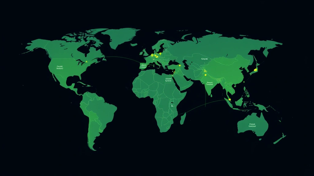 Global network visualization showing interconnected sustainable commerce nodes and fair trade partnerships, digital representation of ethical supply chains connecting producers to conscious consumers worldwide